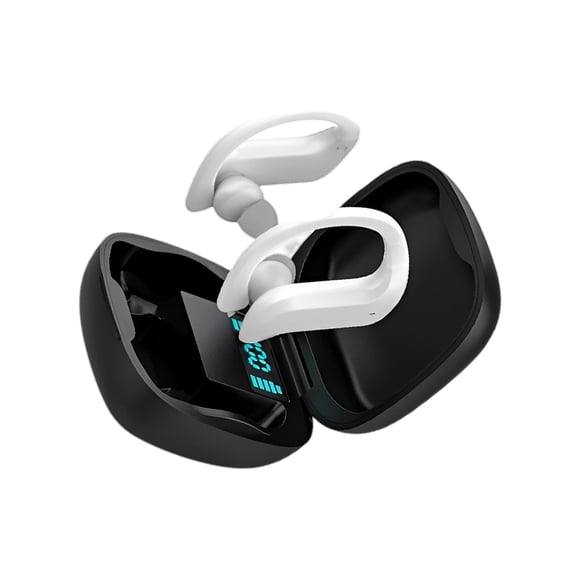 Inteprter 3x Auriculares deportivos impermeables Carga fácil para entrenamientos Ruido impermeable profesional Bluetooth verdadero Cables de audio/vídeo Azul