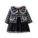 thumbnail image 1 of Vestido Para Niñas, Ropa Para Niñas Pequeñas, Conjunto De Falda A Cuadros Para Niños Pequeños, Chaqueta De Manga Larga, Abrigo, Vestido De Fiesta Negro Odeerbi LM103-4507, 1 of 5