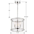 thumbnail image 6 of Devon 3 - Light Polished Nickel Contemporary Incandescent Steel Chandelier, 6 of 9