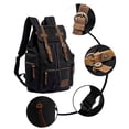 thumbnail image 4 of Mochila HuaChen Vintage de lona 29 L negra, 4 of 6