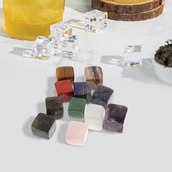 MLINS 11pcs Crystal Made Ice Cubes Reusable Ice Cubes Whiskey Stones Ice Cube Stones Whisky Ice Cubes Stones