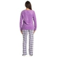 thumbnail image 3 of Just Love Henley Pants Set with Socks for Women 6732-10441-XL (Purple Plaid, Small), 3 of 4