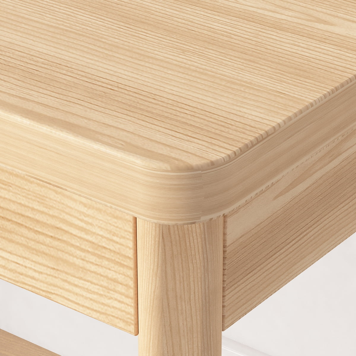 KULAGAGA Modern Simple Style 47.2"*21.6" PC Desk Computer Desk with Solid Wood Legs, Home Office Study Writing Table Workstation, Oak