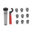 thumbnail image 2 of ER25 Spring Clamps Set, Reliable High Efficiency Exquisite Workmanship Morse Taper Connecting Shaft High Accuracy With Wrench For Machine Tool For Lathe, 2 of 8
