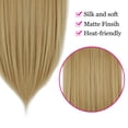 thumbnail image 4 of SHCKE Secret Hair Extensions 22 Inch Invisible Ash Blonde Mix Bleach Blonde Hair Extension Hidden Straight Hair Extensions with Transparent Wire Removable Secure Clips Fish Line Extensions, 4 of 6