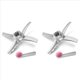 thumbnail image 1 of 2X Accesorios de Repuesto de Cuchillas para Máquinas para Hacer Helados Creami Deluxe Serie NC501, Piezas de Repuesto para Creami, 1 of 5