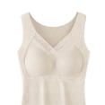 thumbnail image 4 of Hurxie Women's Tank Tops Sleeveless Underwear Camisole Base with Built in Bra,1 Piece Beige ,L, 4 of 4