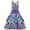 Blue, variant on Product Category Girls Dresses | Product Title Summer Chiffon Foreign Style Floral Wide Leg Jumpsuit Dress for Bohemian- Playdays