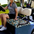 thumbnail image 3 of Xoenoiee Hawaiian Floral Leaves Golf Pattern Universal Fit Golf Cart Seat Covers, Comfortable Golf Cart Seat Blanket Accessories, Travel Sports Golf Cart Seat Covers, 3 of 5