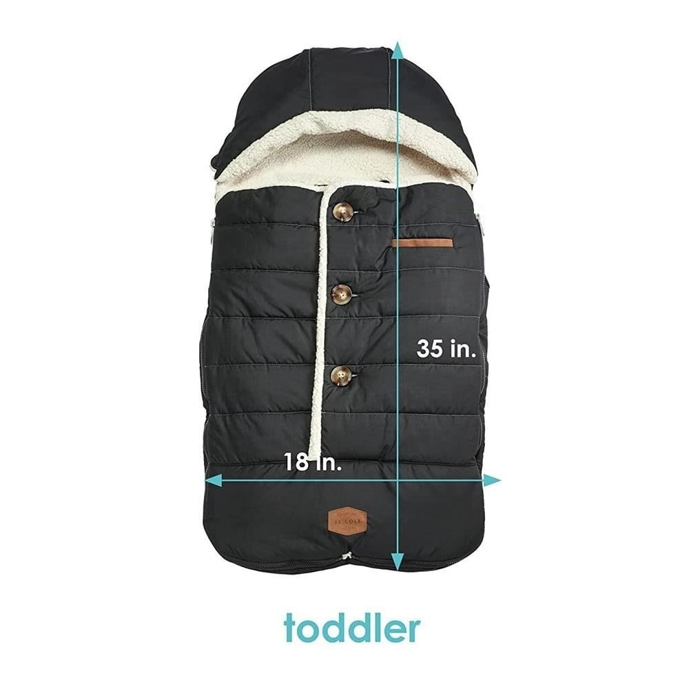 JJ Cole Urban Bundleme, Toddler Bunting Bag, Black, Ages 1-3 Years