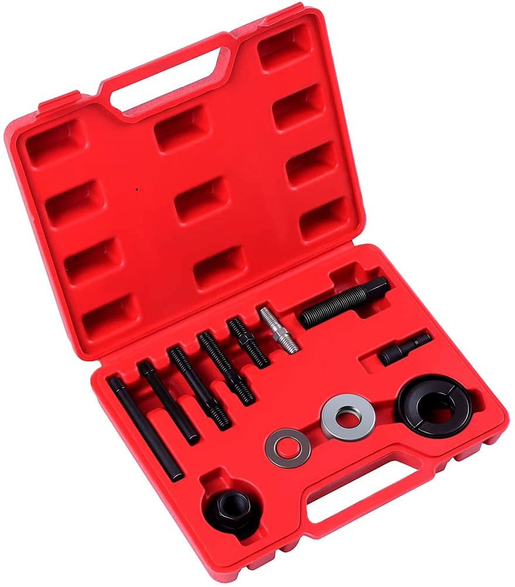 ECCPP Power Steering Pump Pulley Puller Remover Installer Alternator AC 13pc Tool Kit Fit for GM for Ford for Chrysler engines