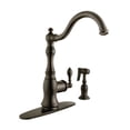thumbnail image 3 of Kingston Brass Gourmetier GS7708ACLBS American Classic Single Handle Kitchen Faucet, Satin Nickel, 3 of 3