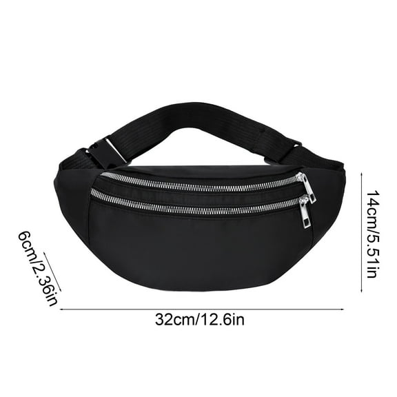 Qiweii Waist Pack Bags For Women Nylon Fanny Packs Casual Women's Chest Bags Man Belt Pouch Travel Hip Bag Sport Purses Pocket Waterproof, Anti Theft, Anti Robbery
