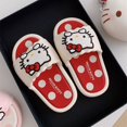 thumbnail image 4 of Hello Kitty Sanrio Kuromi Stitch zapatillas frías suaves y bonitas, cómodas zapatillas antideslizantes para uso doméstico, zapatillas para padres e hijos, regalos para niñas, 4 of 5