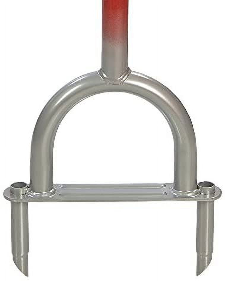 Garden Weasel Core Lawn Aerator - Comfort Grip Handle, Carbon Steel - Red