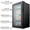 thumbnail image 3 of IVATION 101 Beverage Refrigerator Mini Fridge with Glass Door - Black, 3 of 6