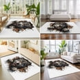 thumbnail image 4 of 4'x6' Area Rugs, Wolf Indoor Outdoor Area Rug for Living Room Bedroom, Animal Broken Wall Dynamic Angry Expression Washable Bathroom Rugs Kitchen Floor Carpet Mats Home Decor Aesthetic, 4 of 8