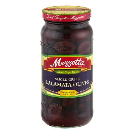 (3 Pack) Mezzetta Kalamata Olives Sliced Greek, 9.5