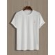 thumbnail image 2 of Camiseta deportiva de manga corta de verano para hombre, con cuello redondo y estampado de flamencos, cómoda y versátil., 2 of 8