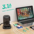 thumbnail image 4 of Protector contra sobretensiones Power Strip Tower AiJoy, 12 tomas de corriente alterna, 4 USB, 4 of 6