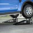 BouPower 2 Pack 5 Ton 10000 LBS Hydraulic Car Ramps, Adjustable Height ...