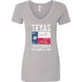 thumbnail image 3 of Inktastic Established December 29, 1845 Texas Flag Women's V-Neck T-Shirt, 3 of 5