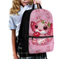 thumbnail image 3 of Uourmeti Cartoon Axolotl with Cherry & Heart Durable School Backpack for Work Hiking, Lightweight Stylish Student Bookbag Smooth Zipper Shoulder Backpack, 3 of 6