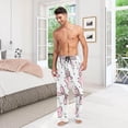 thumbnail image 7 of Bow Pink Ghost Pajama Pants, Men's Lounge Pants Light with Drawstring and Pockets, Christmas New Year Birthday Father's Day Gifts, Small, 7 of 7