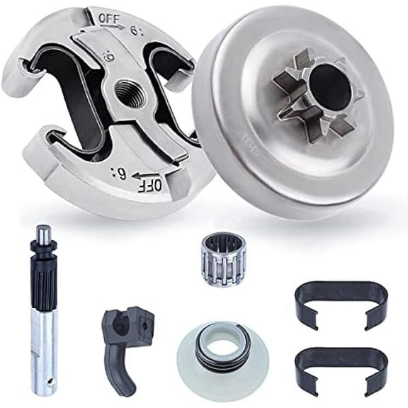 .325" 7‑Tooth Clutch Drum & Drive Kit for Husqvarna 340 / 345 / 350 / 445 / 450 Chainsaws – Complete Drum, Oil Pump, Worm Gear, Bearing & Drive Components (Replace 578097901 / 537110503)