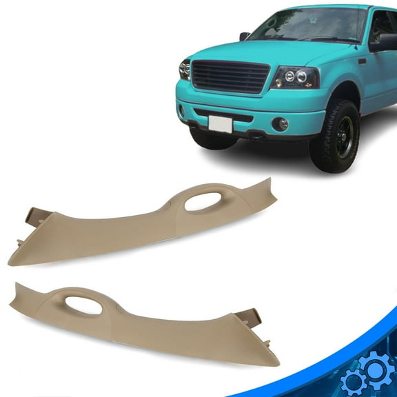Pair LH RH For 2004-2008 Ford F150 F-150 Tan Interior Front A Pillar Trim Handle