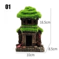 thumbnail image 2 of Fish House - Aquarium Decoration with Lifelike Moss, Comes Fish Tank Accessories witth Big Hole for Fish Sleep Rest Hide and Play, 2 of 5