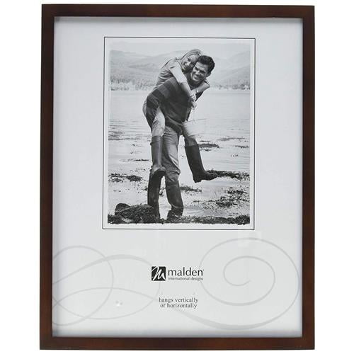 Malden International Concepts Series Wood Frame for 8.5x11" Photograph, Walnut