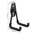 thumbnail image 2 of Garage Hooks - Heavy Duty Steel Garage Storage Hooks - Wall Mount Garage Hanger with Non-skid Coating - Utility Hooks for Garden Tools, Ladders, Bikes, Bulky Items and More Equipment, 2 of 7