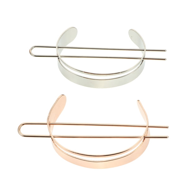 2 horquillas en forma de U de aleación simple para el cabello, accesorios elegantes para el cabello femenino.