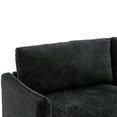 thumbnail image 4 of Christopher Knight Home Modern 75.75" Loveseat Sofa, Chenille Couch with Cushion and Wooden Legs, Black, 4 of 13