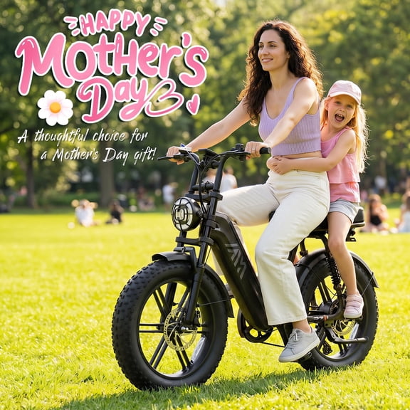 TST Electric Bike for Women, 20"x4" Fat Tire, E Mountain Bike, 750W Motor 48V/15AH UL2849, Dual Hydraulic Disc Brakes, Full Suspension
