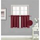 thumbnail image 1 of Juego de 2 cortinas opacas de lujo R16 con bolsillo para barra, ideales para cocina, restaurante, baño, guardería, con cenefa de ladrillo, de bajo consumo energético, tamaño: 76 cm de ancho x 61 cm, 1 of 1