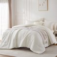 thumbnail image 2 of Davulos Twin Comforter Sets , 5 Pieces Bed in a Bag ,White Beddding Comforter Sets with Sheets Solid Lightweight Bed Set for All Seasons, 2 of 8