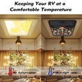 thumbnail image 3 of XYZCANDO Mushroom RV Skylight Shade RV Window Cover Foldable Blackout Window Cover Winnebago Black Out Shade for Window RV Vent Shade Velcro RV Accessories Sun Blackout Fabric for Camper Black, 3 of 7