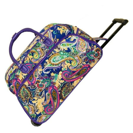 World Traveler Multi Paisley Rolling Duffel Bag World Traveler Multi Paisley Rolling Duffel Bag