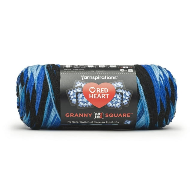 Red Heart® All In One Granny Square™ Fil acrylique peigné n° 4 (moyen) 8.8oz/250g 417 Yards