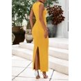 thumbnail image 2 of Vestido largo PRETTYGARDEN para mujer, boda de verano, invitada, amarillo, 2 of 9