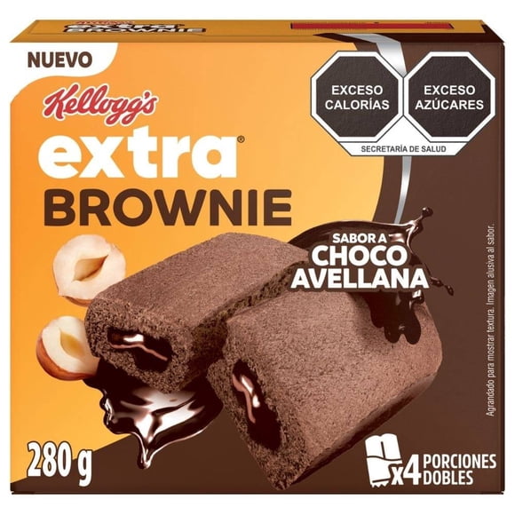 Brownie Extra Kellogg's sabor choco avellana 280 g