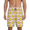 thumbnail image 2 of Picia Ducks And Pink Heart Pajama Shorts for Men, Men's Pajama Bottoms, Sleepwear,Short Pajama Pants-X-Large, 2 of 9