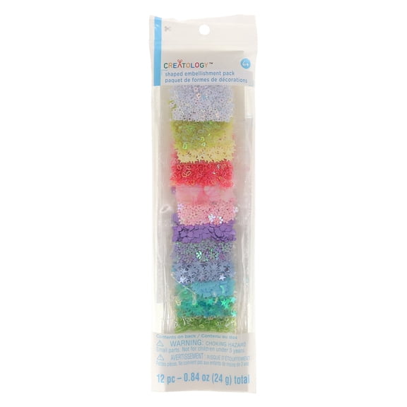 12 Packs: 12 ct. (144 total) Pastel Shaped Sequins by Creatology