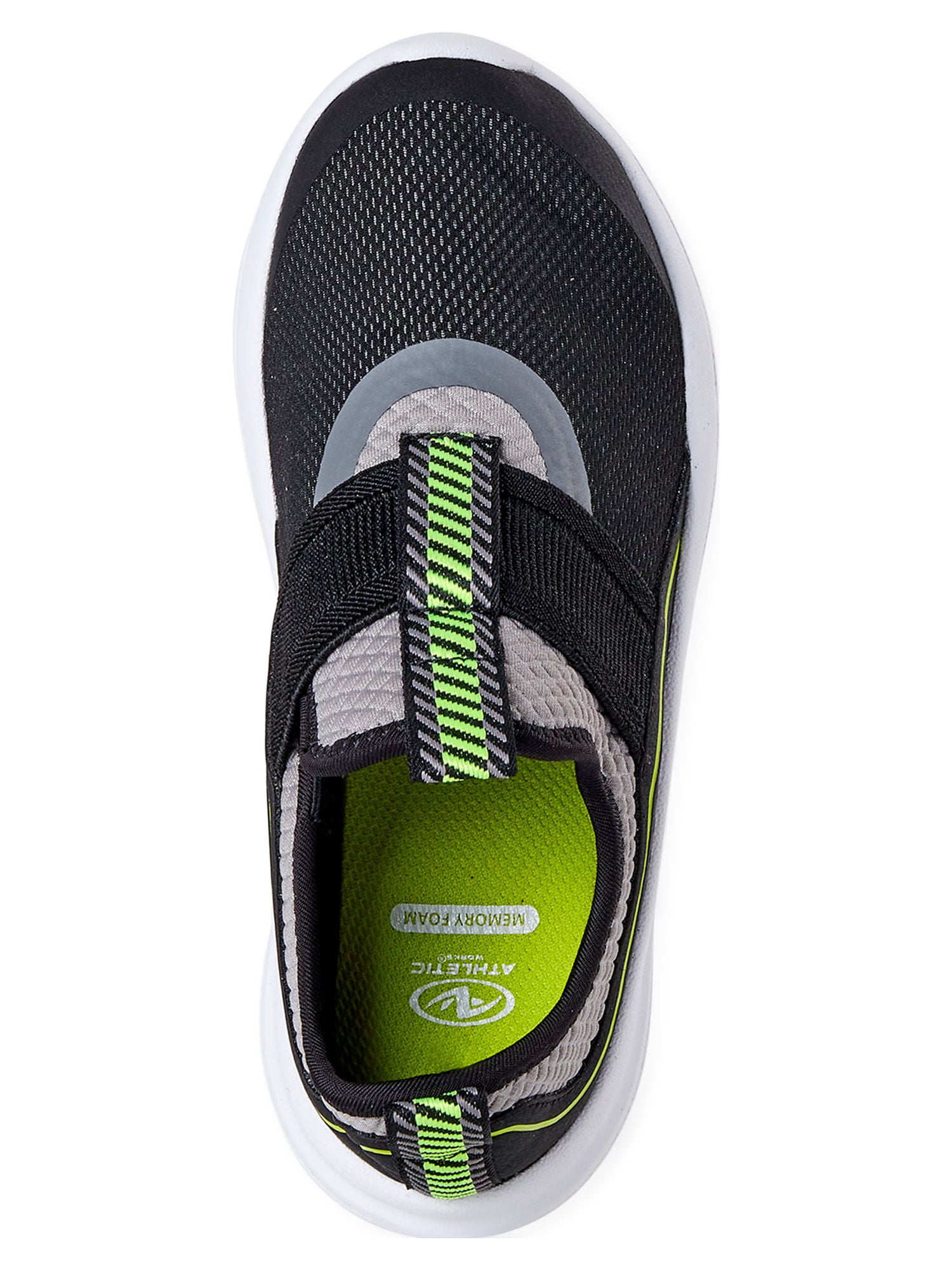 Athletic Works Little and Big Boys Slip-On Athletic Sneakers, Sizes 13-6