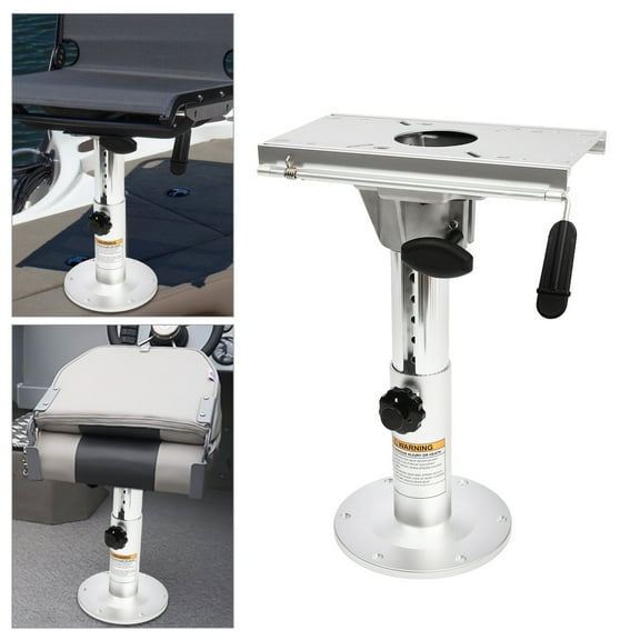 Boat Seat Pedestal Boat Chair Base with Aluminum Slide Swivel Adjustable Height