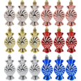 thumbnail image 6 of 12 Pieces Christmas Candy Ornaments Hanging Glitter Candy Cane Ornaments Christmas Tree Candy Peppermint Ornaments with Golden Ropes for Xmas Party Home Decorations (Champaign Gold), 6 of 6