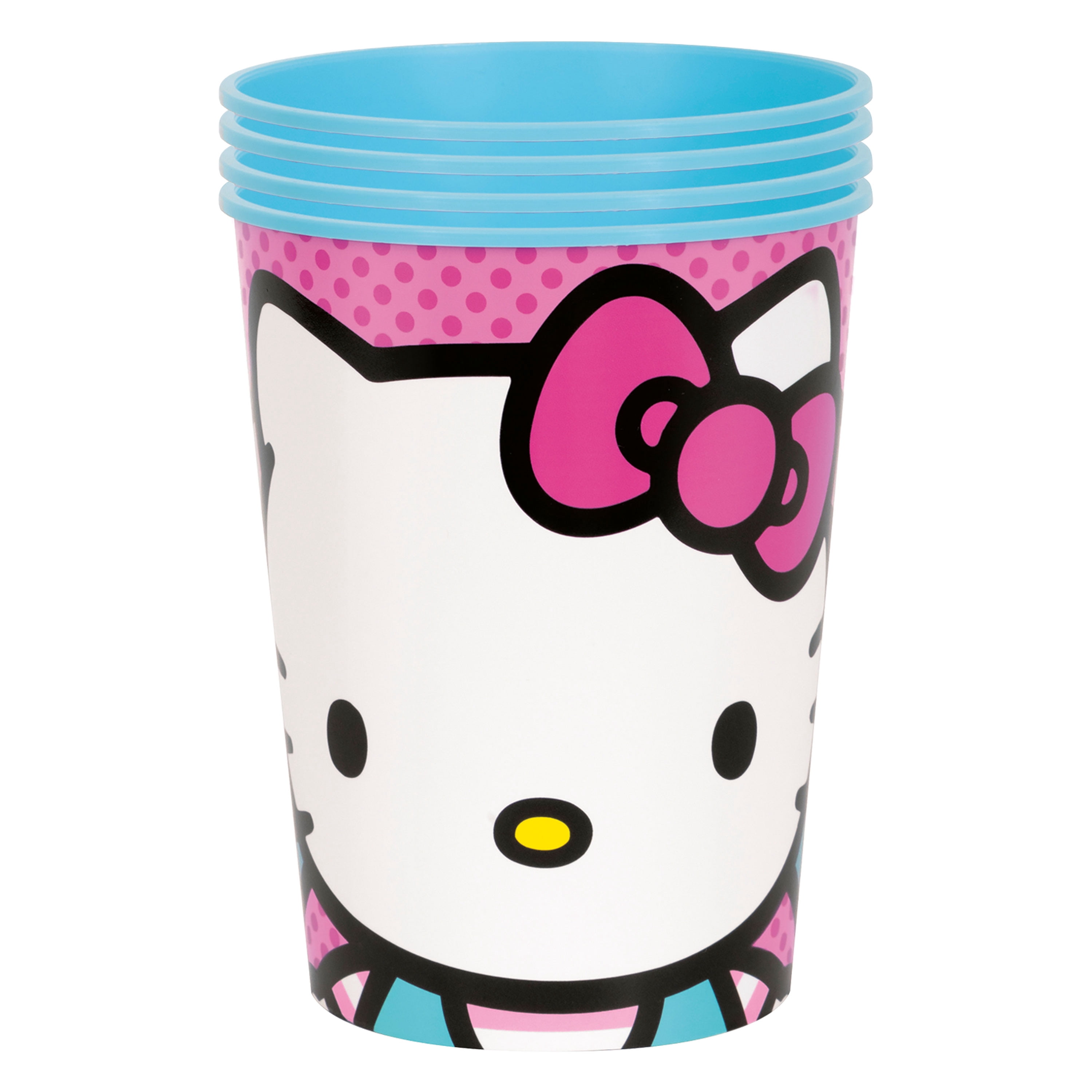 Hello Kitty 4 Count 16oz Multicolor Plastic Cup