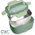 thumbnail image 3 of COOK WITH COLOR Portable Food Warmer Electric Lunch Box, 1.5L Capacity, Green, 3 of 7
